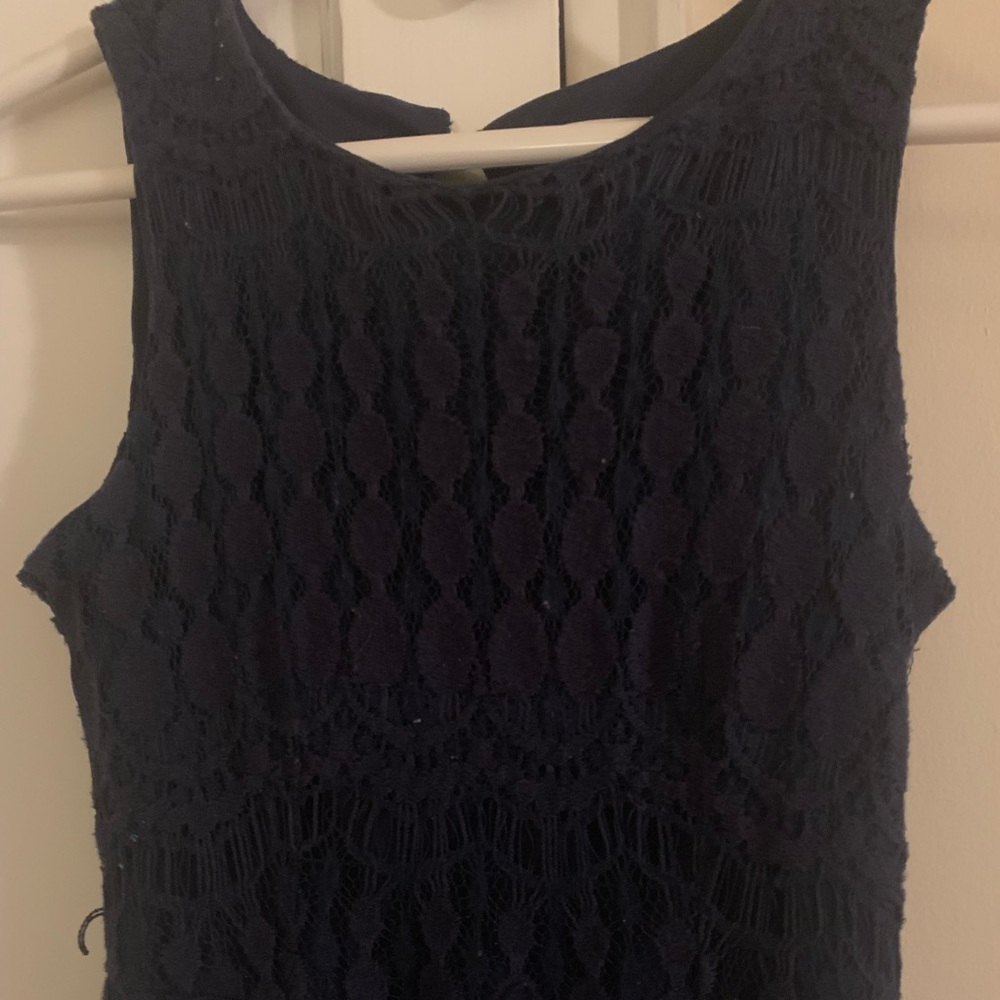 Women’s Xhilartion Blue Lace Asymmetrical Dress